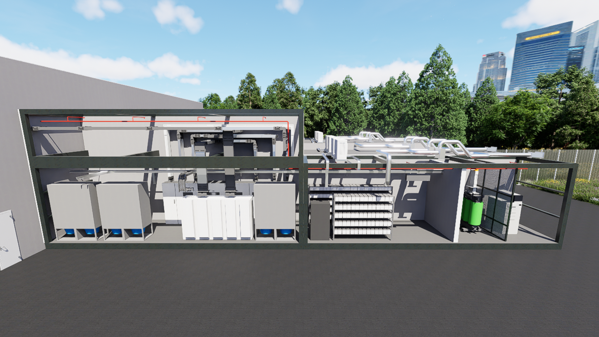 Inside the Durata PowerCore showing integrated RMU, transformer and LV switchgear